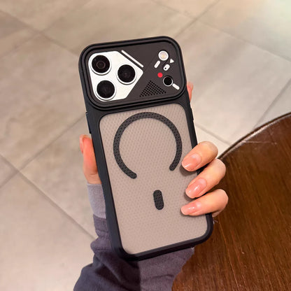 Cyber Grid Frosted MagSafe iPhone Case