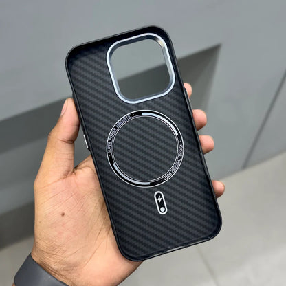 Luxo Life Carbon Fiber Texture Back Case for iPhone (Black)