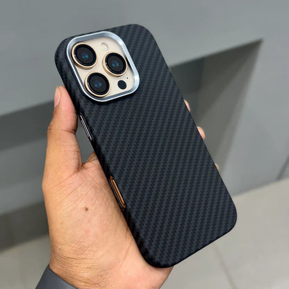 Luxo Life Carbon Fiber Texture Back Case for iPhone (Black)