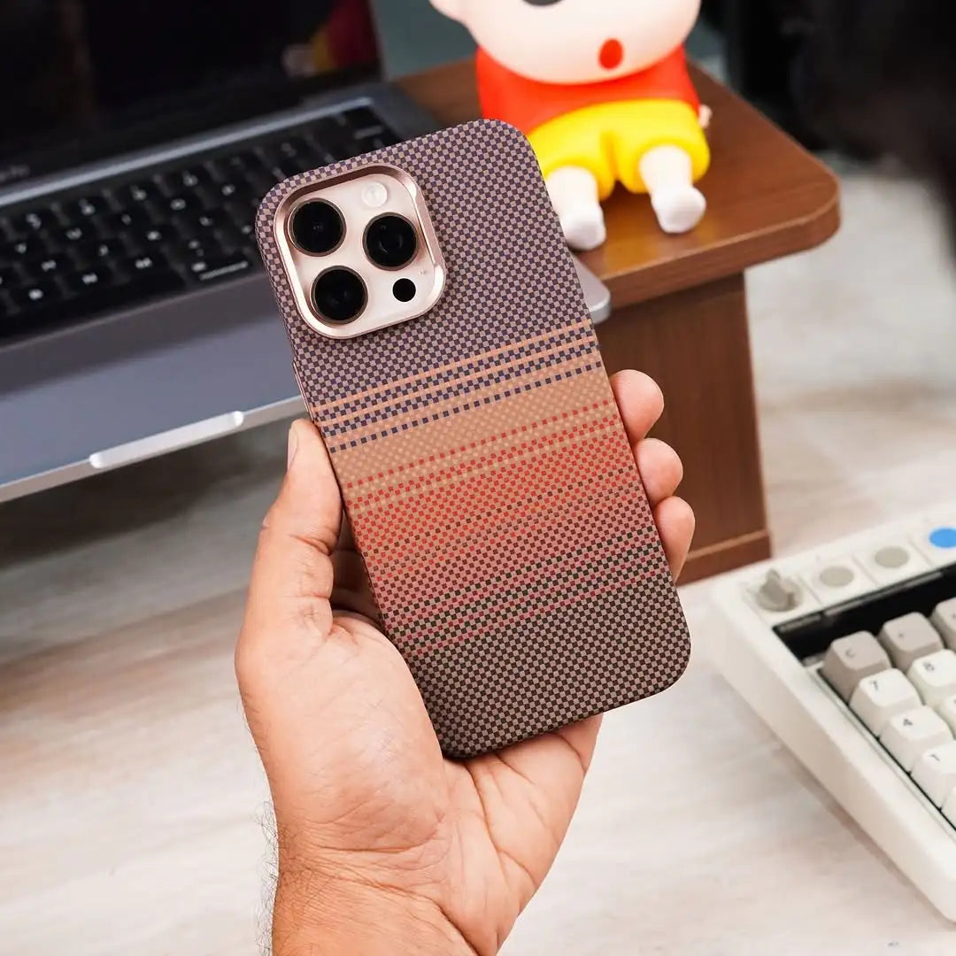 Ultra Thin Geometric Carbon Fiber Case For iPhone