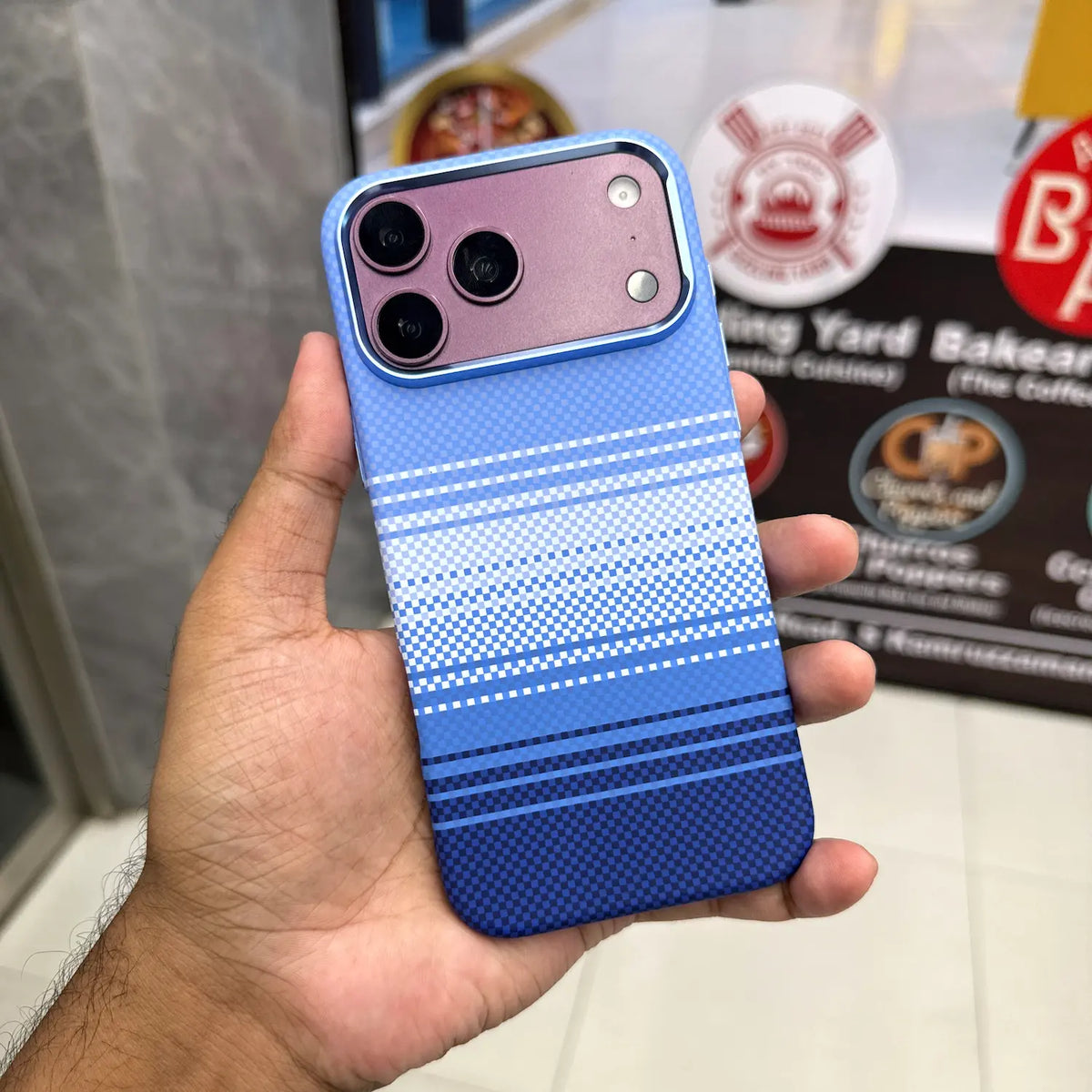 LuxoLife Carbon Fiber Texture Phone Cover for iPhone