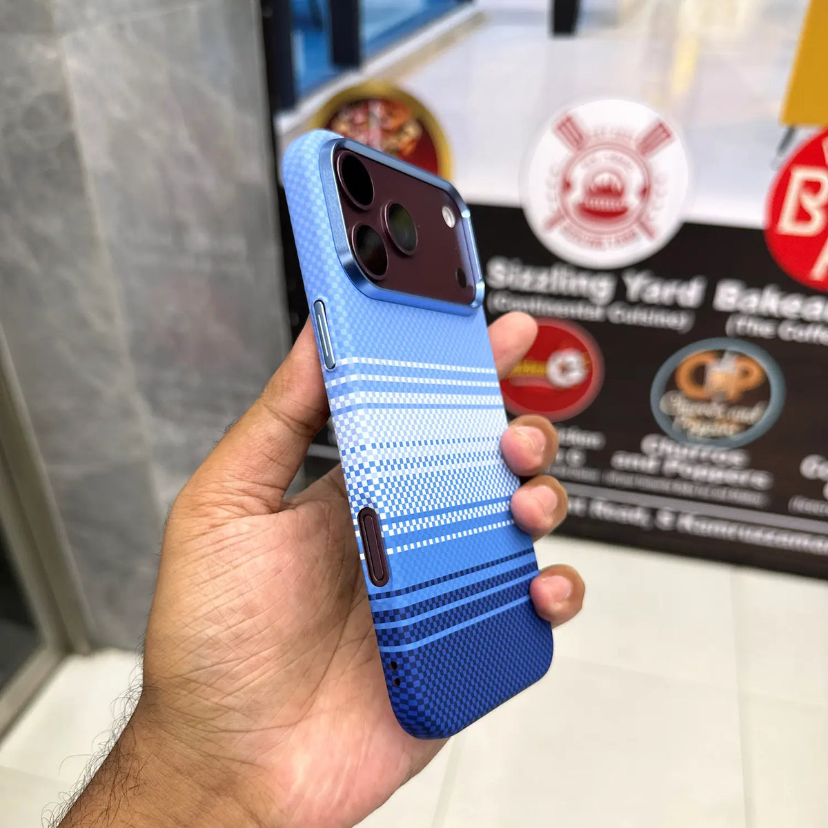 LuxoLife Carbon Fiber Texture Phone Cover for iPhone