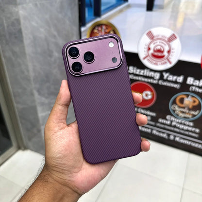 LuxoLife Carbon Fiber Texture Phone Cover for iPhone