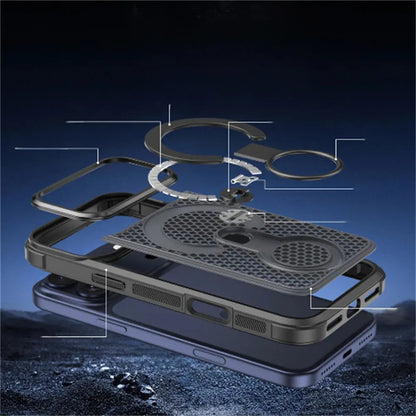 Honeycomb Cooling Design Kickstand Case For iPhone