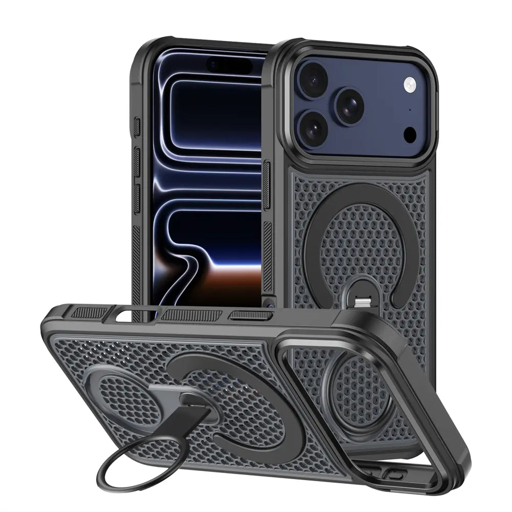 Honeycomb Cooling Design Kickstand Case For iPhone