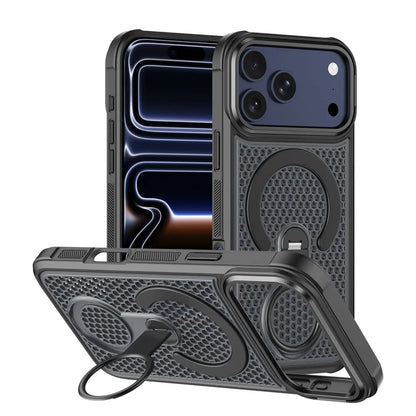 Honeycomb Cooling Design Kickstand Case For iPhone