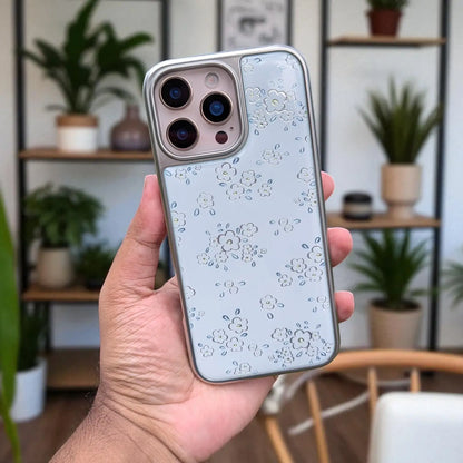 Electroplated Glossy Floral iPhone Cover - BD Gadget