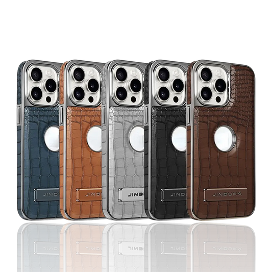 JINDUKA Crocodile PU Leather With Invisible Kickstand Case For iPhone