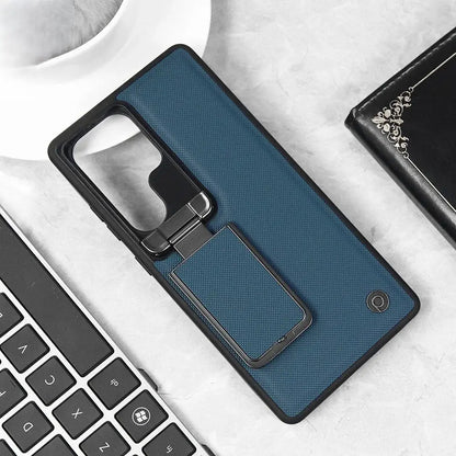 Premium PU Leather Samsung Ultra Case with Camera Shield
