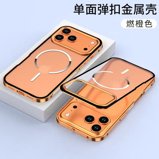 Premium MagSafe Aluminum Frame Case for iPhone (Matte Back)