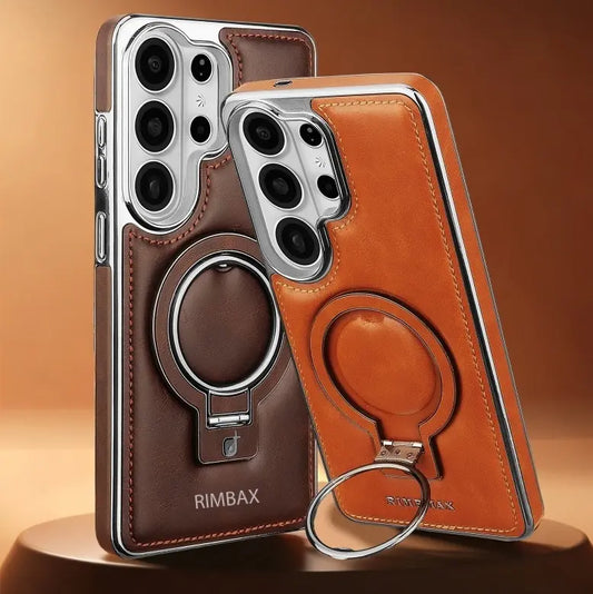 RIMBMAX PU Leather Magnetic Ring Case For Samsung