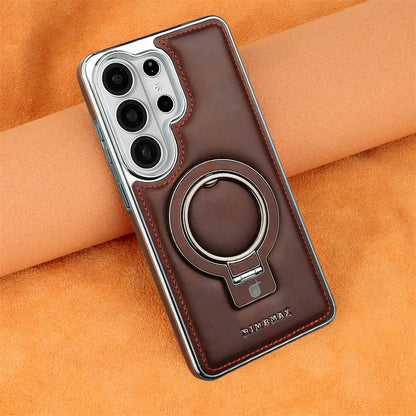 RIMBMAX PU Leather Magnetic Ring Case For Samsung