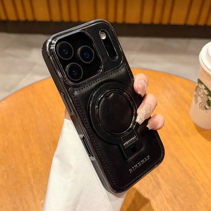 RIMBMAX PU Leather Magnetic Ring Case For iPhone