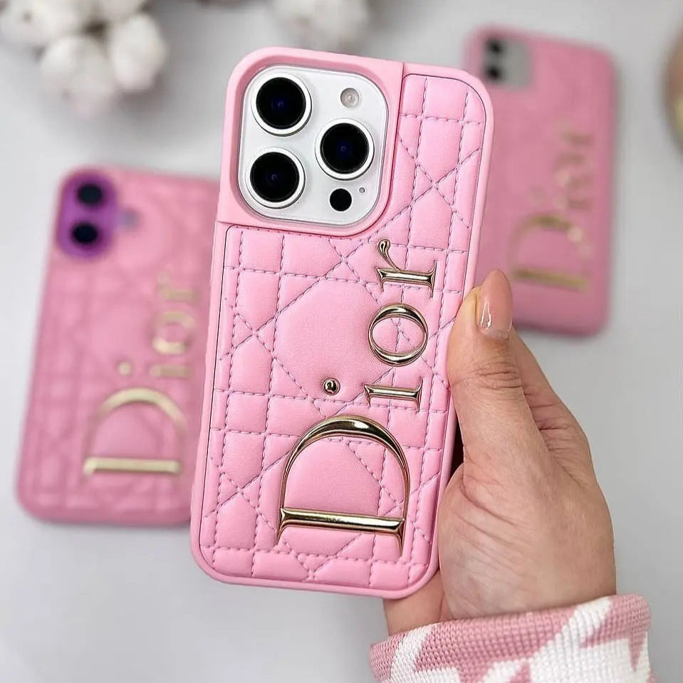 Premium Puffy PU Leather Case For iPhone