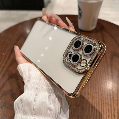 Luxury Stone & Glittery Camera Lens Protection iPhone Case - BD Gadget