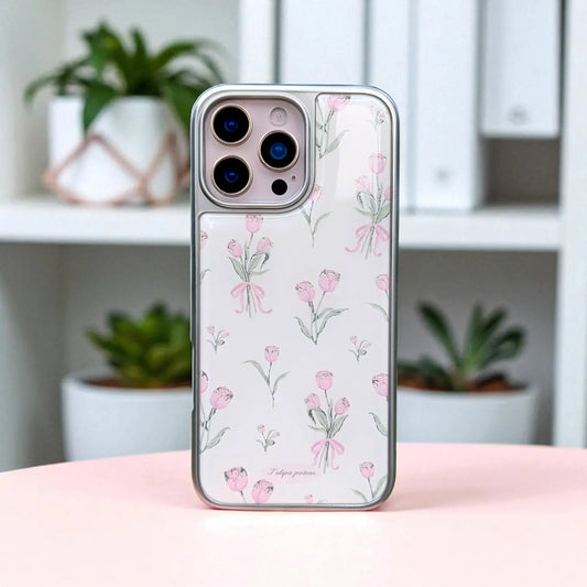 Electroplated Glossy Tulip Blossom iPhone Case - BD Gadget