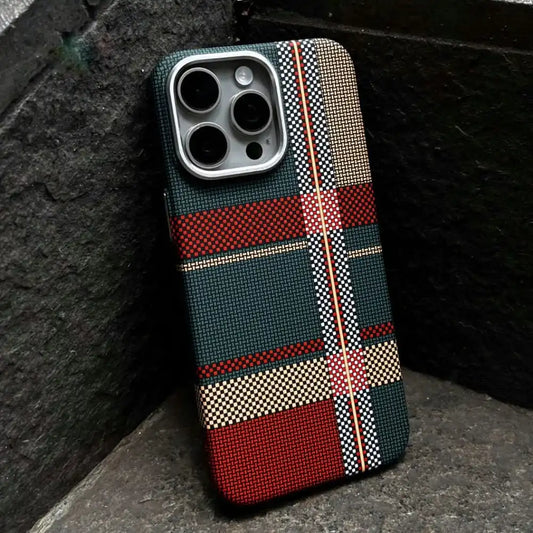 Luxo Life Carbon Fiber Texture Back Case for iPhone (Checkered Pattern) - BD Gadget