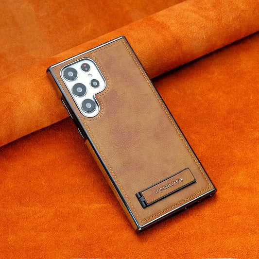 JINDUKA Premium Vegan Leather Samsung Case With Stand - BD Gadget