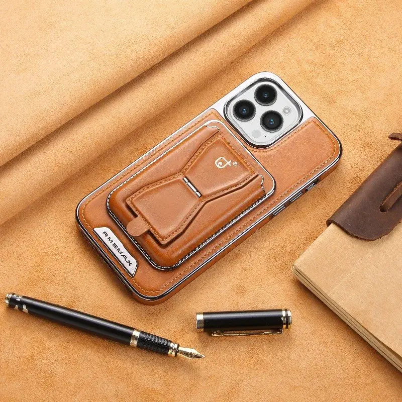 RMBMAX PU Leather Magsafe Stand Wallet iPhone Cover