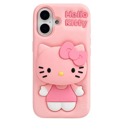 Hello Kitty 3D Silicone Case with PopSocket Holder