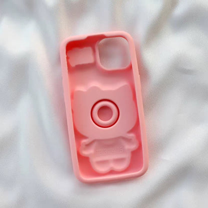 Hello Kitty 3D Silicone Case with PopSocket Holder