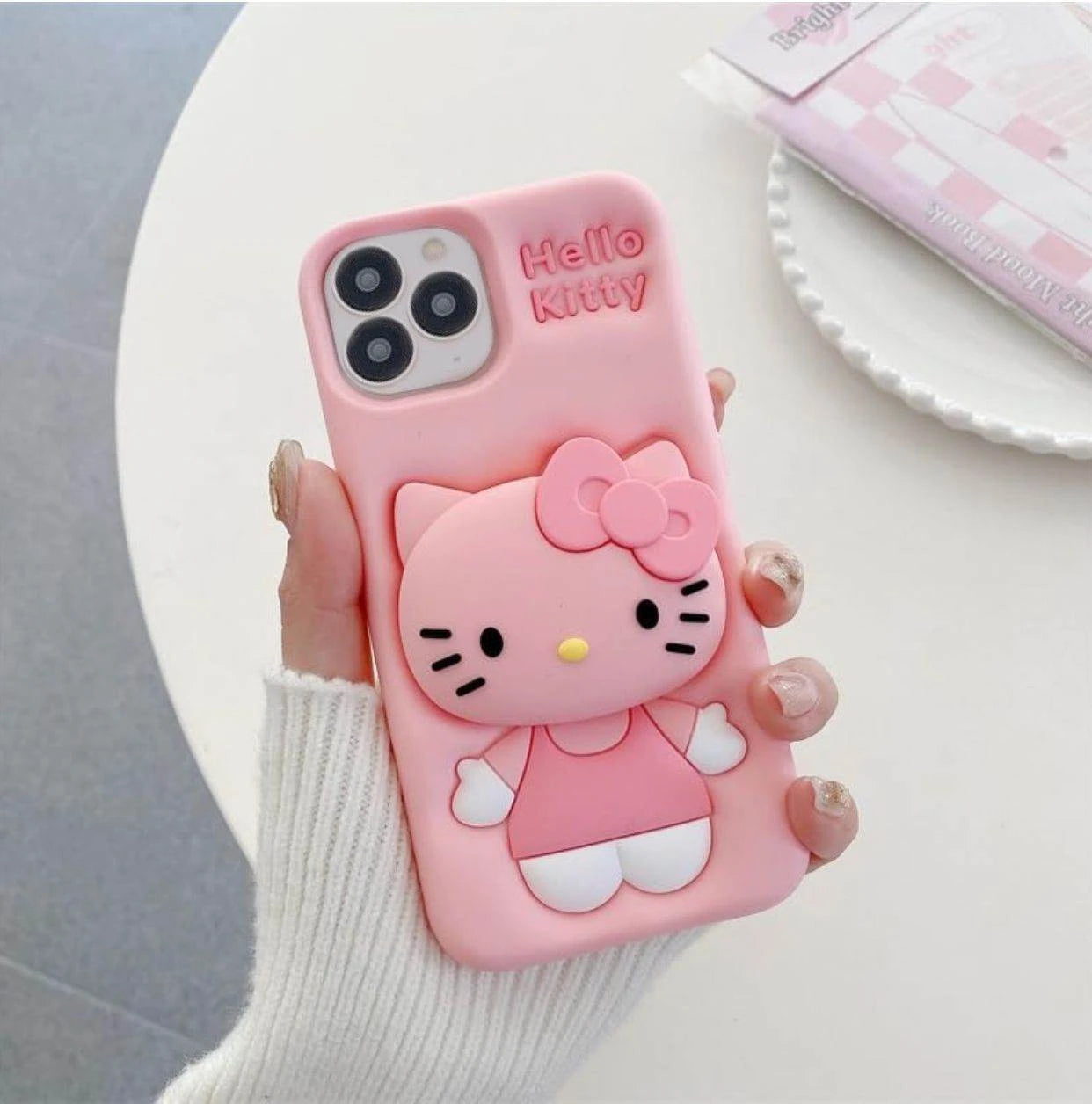 Hello Kitty 3D Silicone Case with PopSocket Holder
