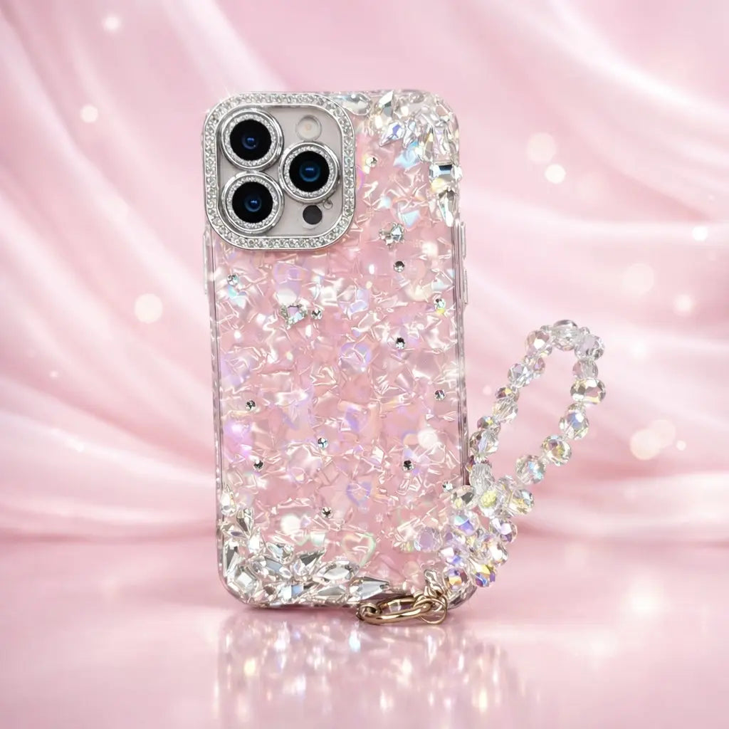 Sparkle iPhone Case with Lens Protection & Free Charm - BD Gadget