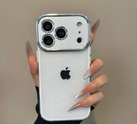 Glittery Large Window Case for iPhone