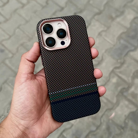 Luxo Life Carbon Fiber Texture Back Cover for iPhone