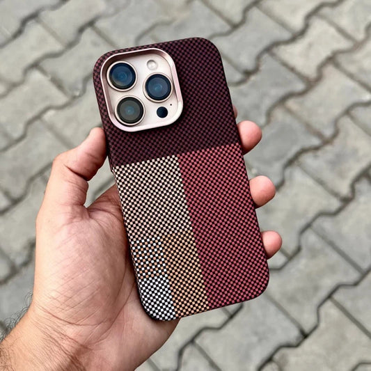 Luxo Life Carbon Fiber Texture Back Case for iPhone