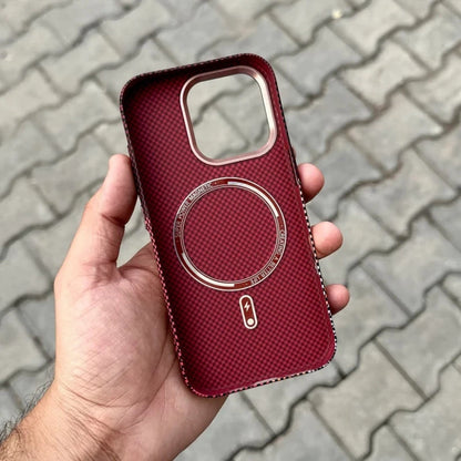 Luxo Life Carbon Fiber Texture Back Case for iPhone