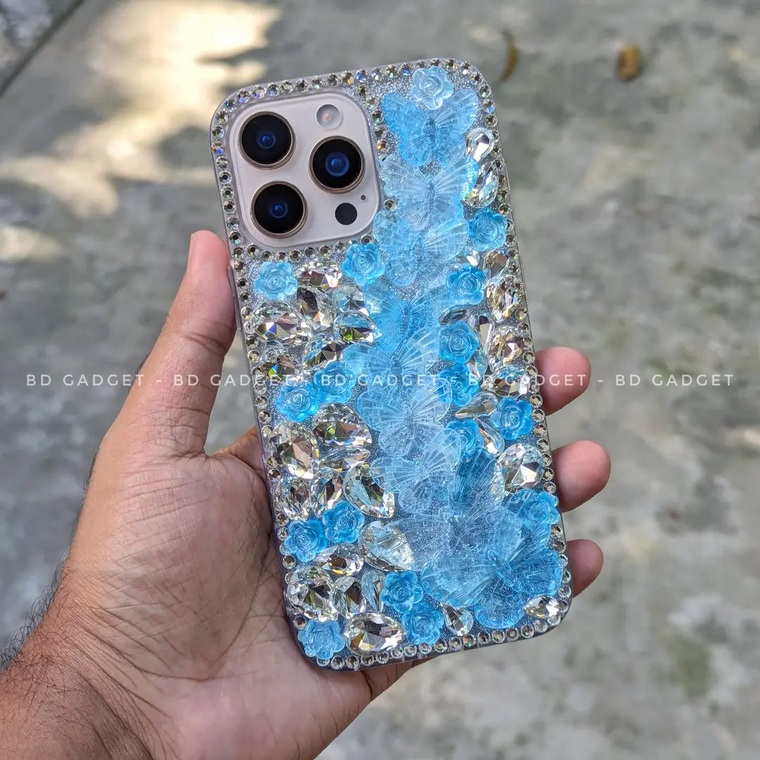 Luxury Rhinestone & Butterfly iPhone Cover