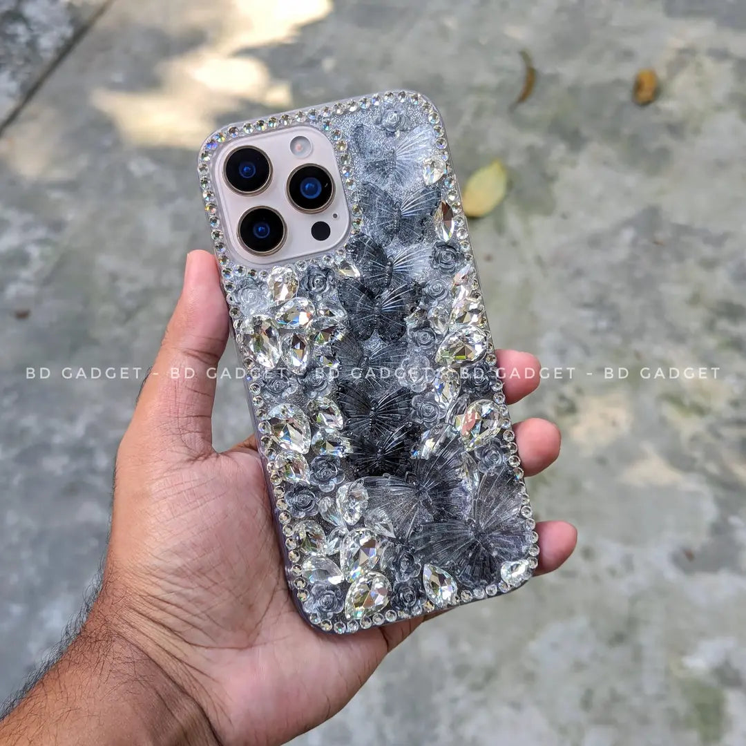 Luxury Rhinestone & Butterfly iPhone Cover