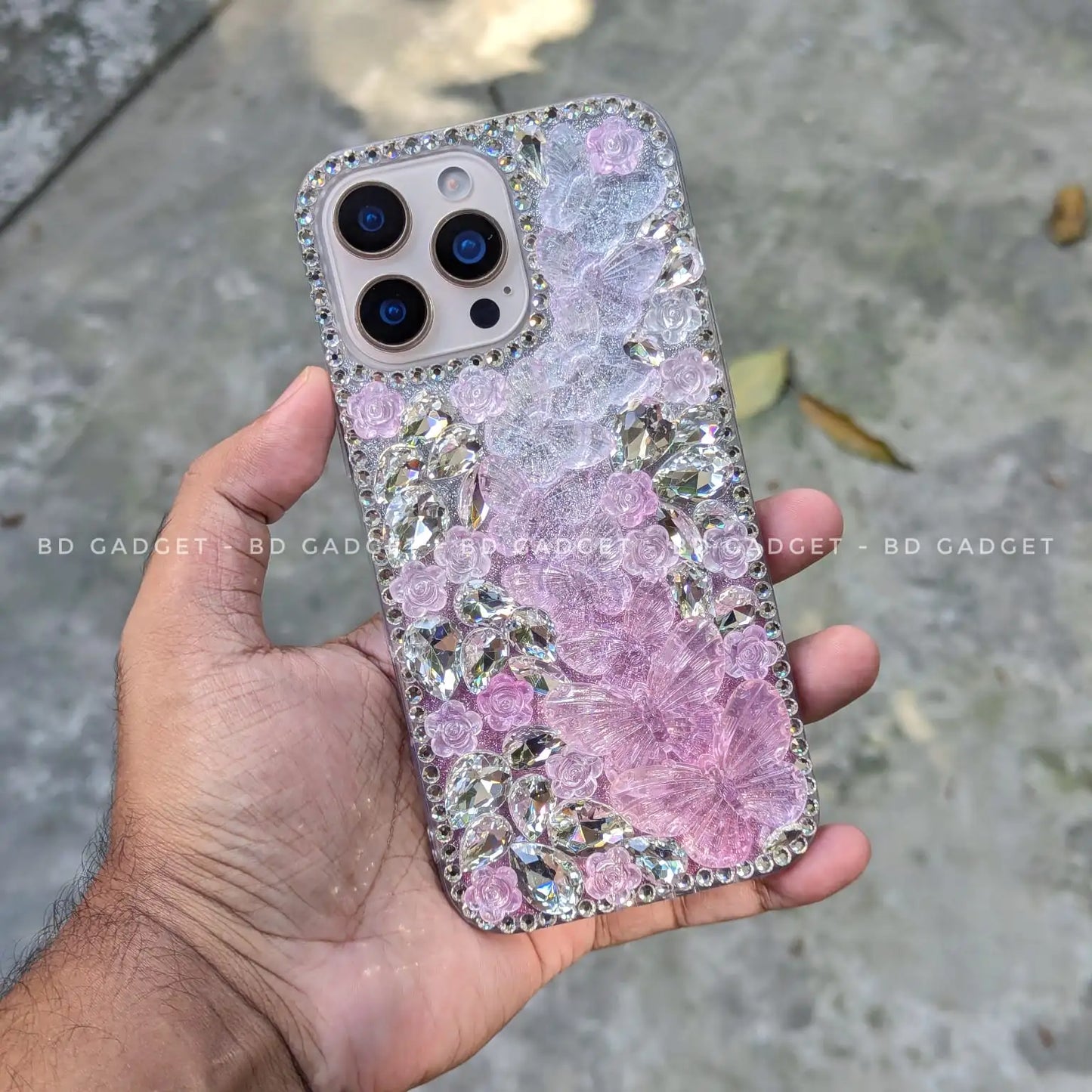 Luxury Rhinestone & Butterfly iPhone Cover