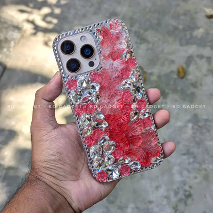 Luxury Rhinestone & Butterfly iPhone Cover