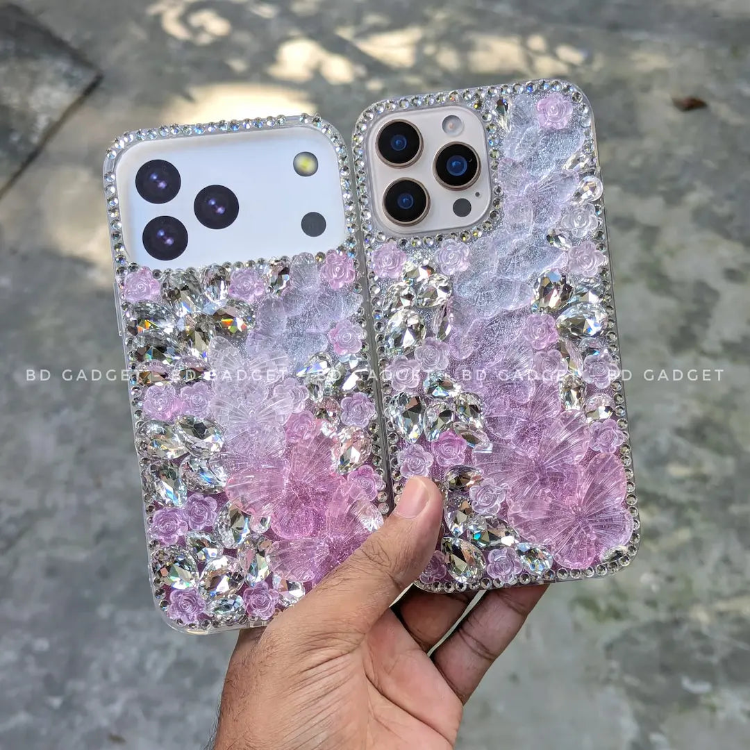 Luxury Rhinestone & Butterfly iPhone Cover