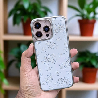 Electroplated Glossy Floral iPhone Cover - BD Gadget