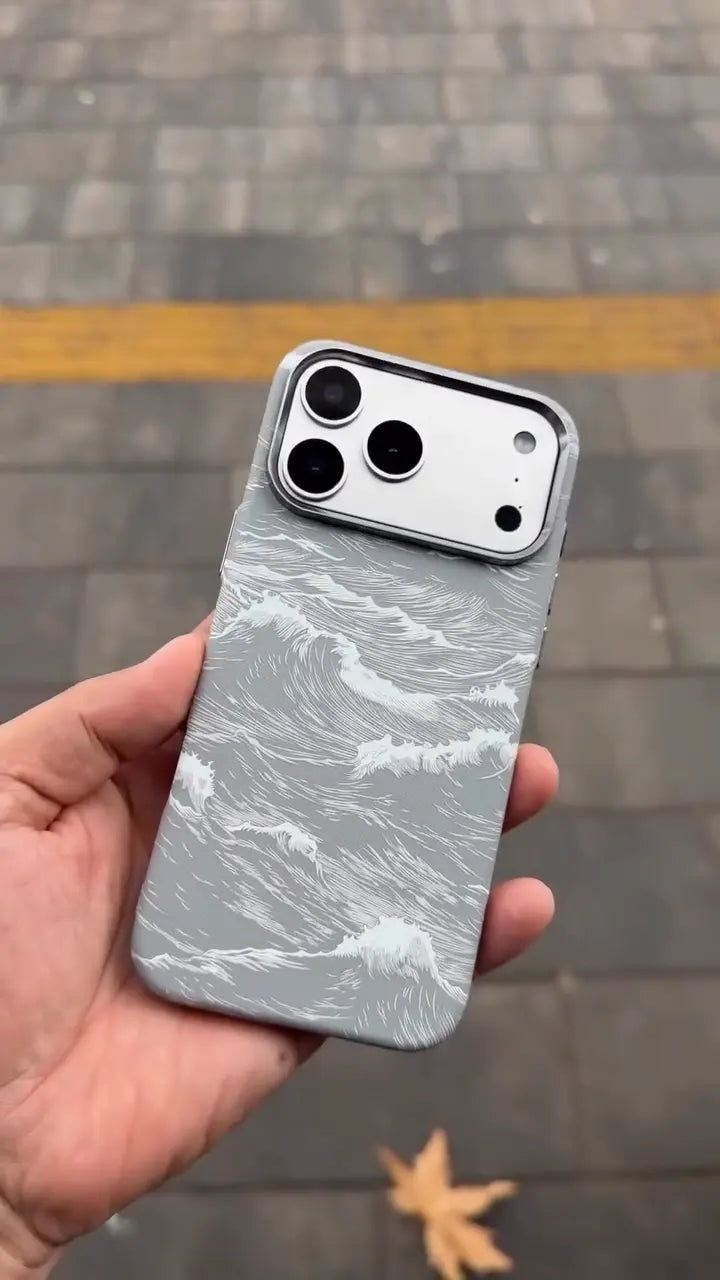 Luxo Life Carbon Fiber Texture Back Case for iPhone (Ocean)