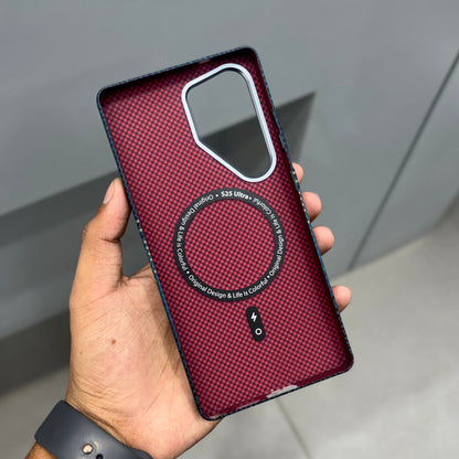 Luxo Life Carbon Fiber Texture Back Cover Samsung (Blue)