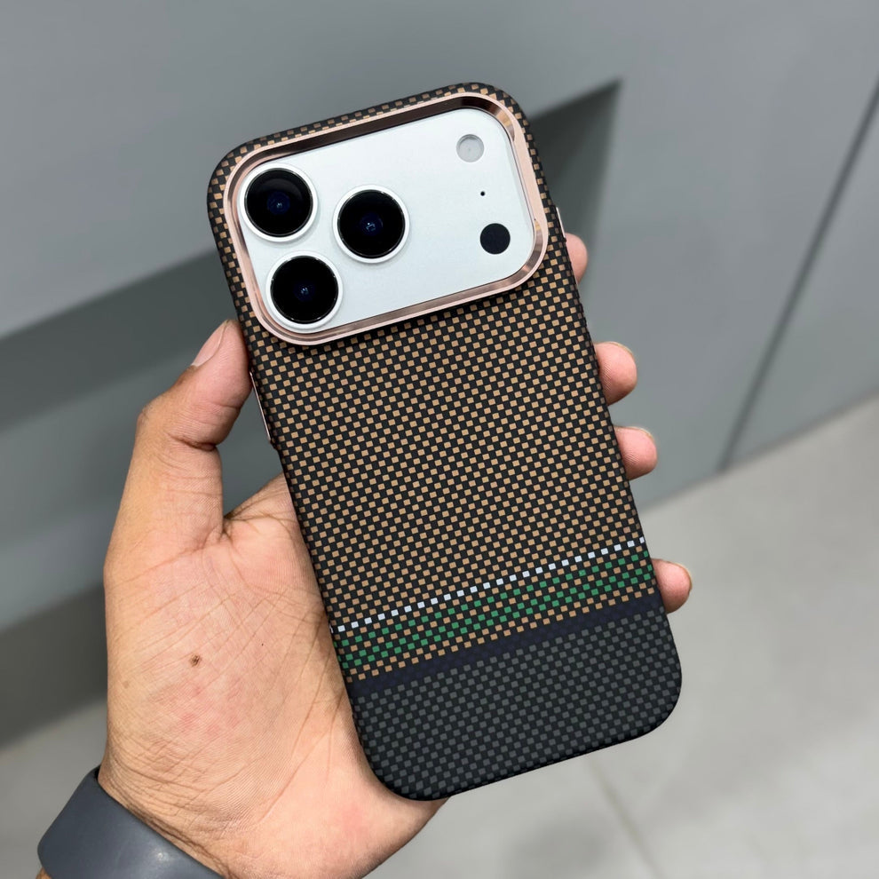 Luxo Life Carbon Fiber Texture Back Cover for iPhone