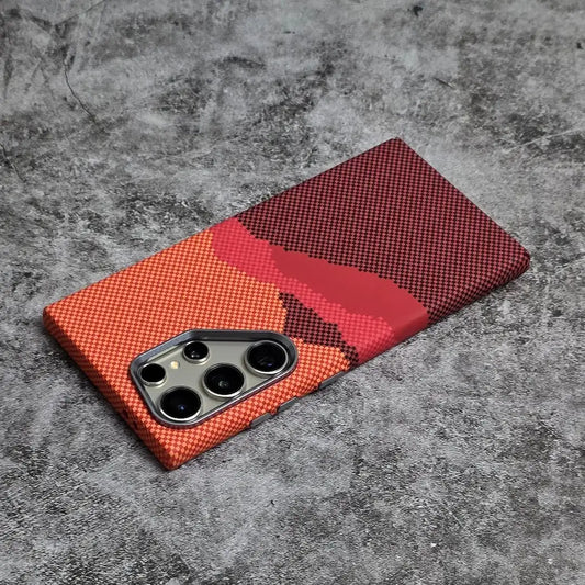 Luxo Life Carbon Fiber Texture Back Cover Samsung (Mountain)