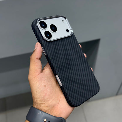 Luxo Life Carbon Fiber Texture Back Case for iPhone (Black)