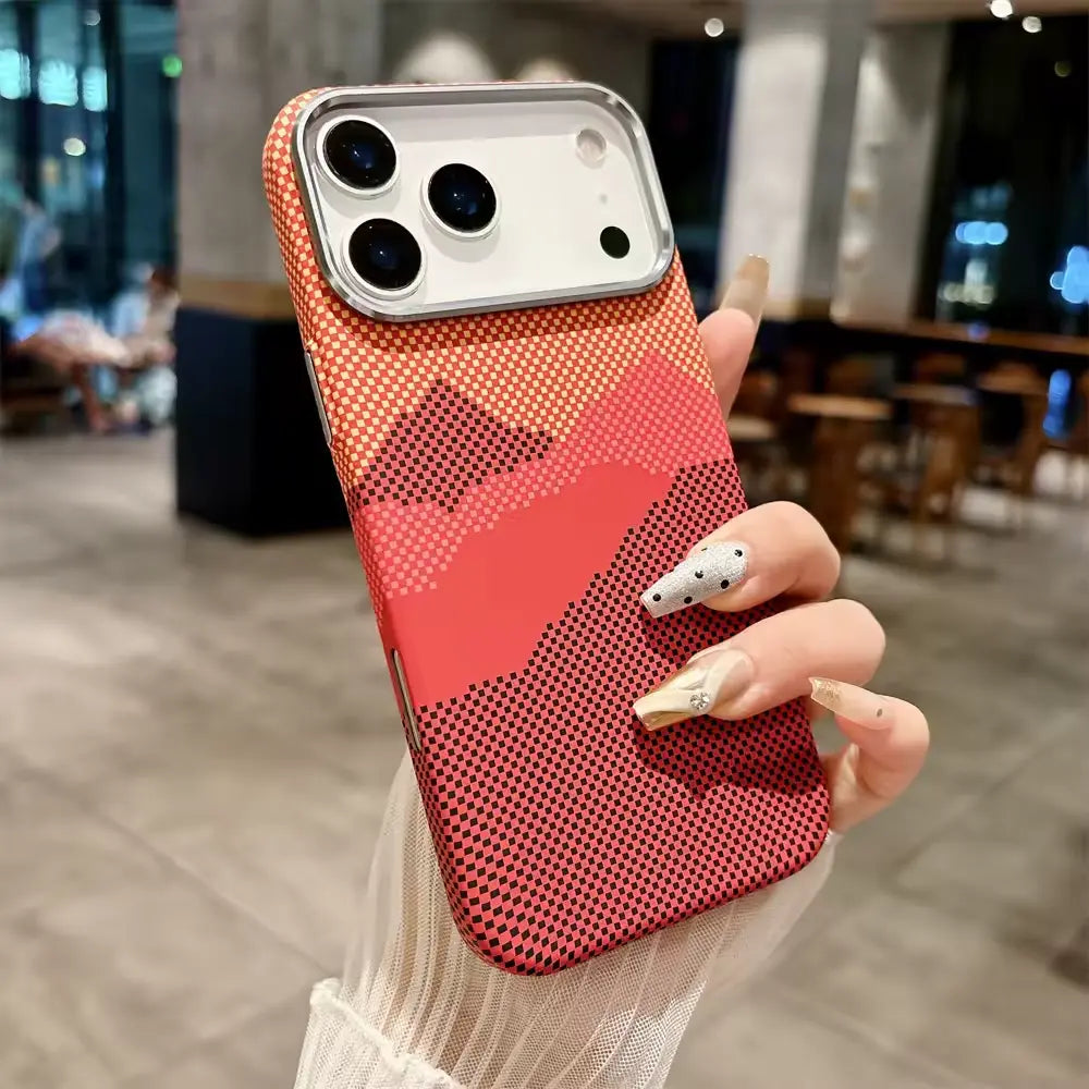 Luxo Life Carbon Fiber Texture Back Case for iPhone (Mountain)