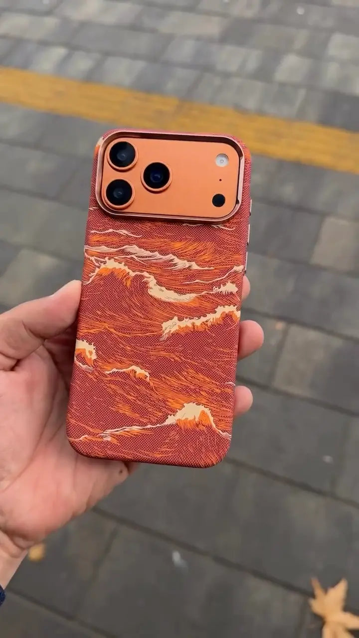 Luxo Life Carbon Fiber Texture Back Case for iPhone (Ocean)