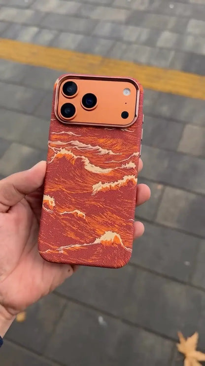 Luxo Life Carbon Fiber Texture Back Case for iPhone (Ocean)