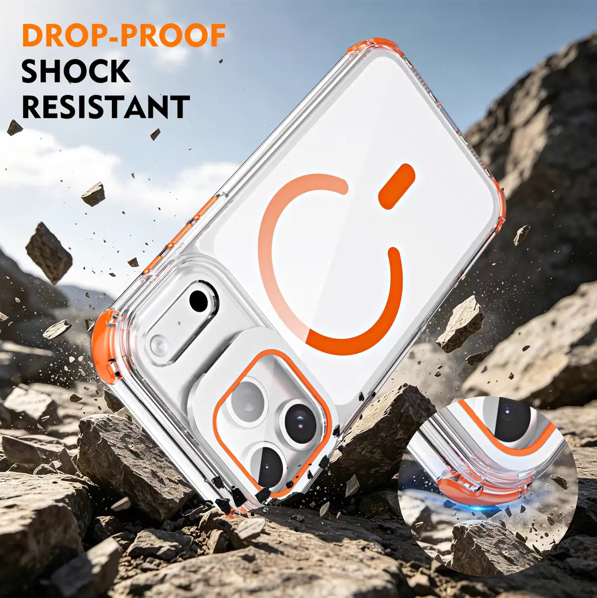 Shockproof MagSafe camera protection case for iPhone